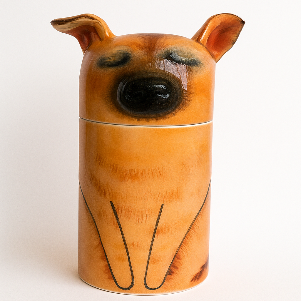 Dog Urn Handcrafted Customized Ceramic Pet Urn for Ashes