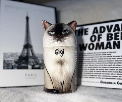 Cat Urn Handcrafted Customized Ceramic for Ashes