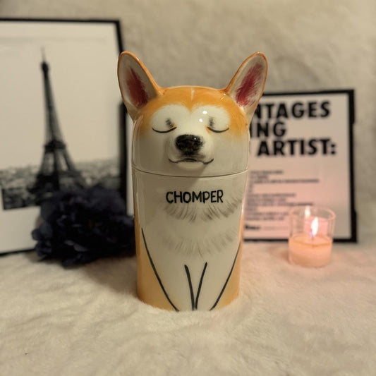 Dog Urn Handcrafted Customized Ceramic Pet Urn for  Ashes