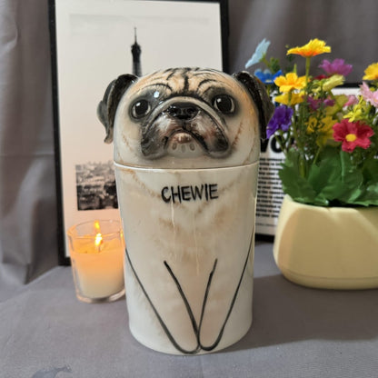 Dog Urn Handcrafted Customized Ceramic Pet Urn for  Ashes